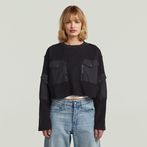G-STAR® Multi Pocket Mix Loose Cropped Sweater Black