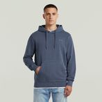 G-STAR® Logo Overdyed Hooded Sweat Dark blue