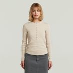 G-STAR® Henley Slim T-Shirt Beige
