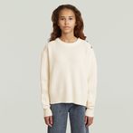 G-STAR® Girls Fisherman Crop Knit Cardigan White