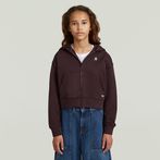 G-STAR® Girls AR Hooded Zipp Cropped Cardigan Brown