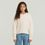 G-STAR® Girls Cropped Crew Knit White