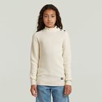 G-STAR® Girls Crew Button Knit Cardigan White