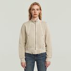 G-STAR® Veste Track Overdyed Slim Sweater Beige