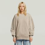 G-STAR® Washed 3D Mix Oversized Sweater ベージュ