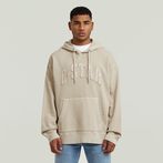 G-STAR® Applique Relaxed Hoodie Sweater Beige
