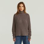 G-STAR® Washed Loose Turtle Knit Pullover Brown