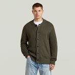 G-STAR® Honey Comb Structure Cardigan Knit Grey