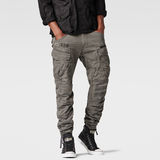 G-Star RAW® Rovic Zip Art 3D Tapered Pants Gris front flat