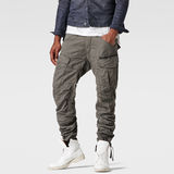 G-Star RAW® Rovic Zip 3D Tapered Pants Gris front flat