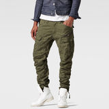 G-Star RAW® Rovic Zip 3D Tapered Pants Green front flat