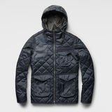 G-Star RAW® Amundsen Quilted Overshirt Jacket Dark blue model front