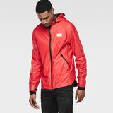 G-Star RAW® Nubes Hooded Lightweight Rain Jacket Rot model side