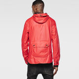 G-Star RAW® Nubes Hooded Lightweight Rain Jacket Red model back