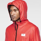 G-STAR® Nubes Hooded Lightweight Rain Jacket Red flat front