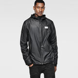 G-Star RAW® Nubes Hooded Lightweight Rain Jacket Black model front