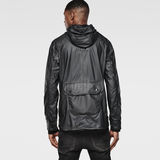 G-Star RAW® Nubes Hooded Lightweight Rain Jacket Black model back