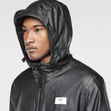 G-Star RAW® Nubes Hooded Lightweight Rain Jacket Black flat front