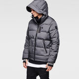 G-Star RAW® Whistler Hooded Down Jacket Grau model front