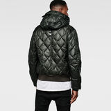 G-Star RAW® MFD Quilted Hooded Bomber Green model back
