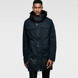 G-Star RAW® MFD Cotton Hooded Parka Azul oscuro model front