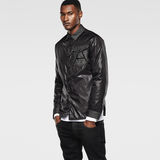 G-Star RAW® A Crotch Varsity Snap Lightweight Jacket Negro model back