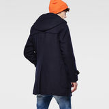 G-Star RAW® Wool Duffle Coat Donkerblauw model back