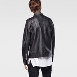 G-Star RAW® Engine Leather Jacket Noir model back