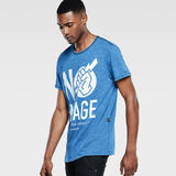 G-Star RAW® Indigo Round Neck T-Shirt Mittelblau