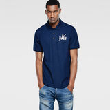 G-Star RAW® Indigo Polo T-Shirt Dark blue model front