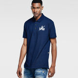 G-Star RAW® Indigo Polo T-Shirt Dark blue model side