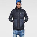 G-Star RAW® Wolker Padded Vest Azul oscuro model front