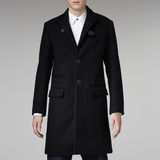 G-Star RAW® mid tuxedo coat/bonded onyx tweed/blk Black model front