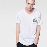 G-Star RAW® Marsh Pocket V-Neck T-Shirt Blanco