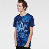 G-Star RAW® La Palm Round Neck T-Shirt Midden blauw