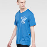 G-Star RAW® Jord Round Neck T-Shirt Bleu moyen