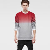 G-Star RAW® Dipped Round Neck Sweat Red model side