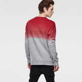 G-Star RAW® Dipped Round Neck Sweat Rood flat front
