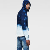 G-Star RAW® Indigo Hooded Sweat Bleu foncé model back