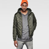 G-Star RAW® Meefic Hooded Lightweight Jacket Grün model front