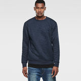 G-Star RAW® Navy Quilted Round Sweat Donkerblauw model front