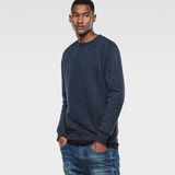 G-Star RAW® Navy Quilted Round Sweat Donkerblauw model side