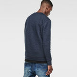G-Star RAW® Navy Quilted Round Sweat Donkerblauw model back