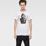 G-Star RAW® Moiric Slim T-Shirt Blanc