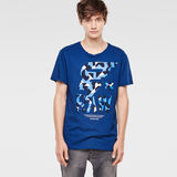 G-Star RAW® Luis Round Neck T-Shirt Donkerblauw