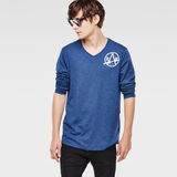 G-Star RAW® Mikel V-Neck T-Shirt Donkerblauw