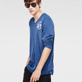 G-Star RAW® Mikel V-Neck T-Shirt Bleu foncé
