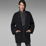 G-STAR® POSTUER LOOSE COAT Zwart model front