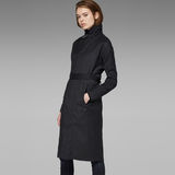 G-Star RAW® COCOON MINOR WOOL RELAX TRENCH Black model front