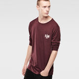 G-Star RAW® Avihu Long Sleeve T-Shirt Rood